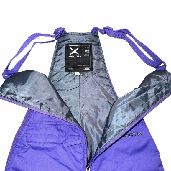 Youth Arctix Purple Snow Bib Overalls M Ski winter - Picture 4 of 6